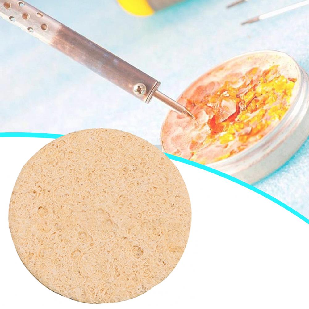 100Pcs Lassen Spons Hoge Temperatuur Weerstand Herbruikbare Soldeerbout Vervanging Reiniging Pad Voor Elektrische Soldeerbout