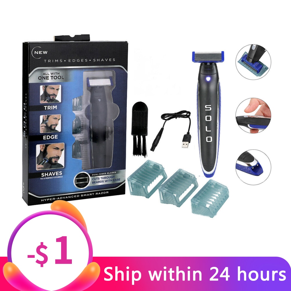 Solo Elektrische Scheerapparaat Flex Scheermes Hoofd 3 In 1 Scheren Wasbare Trimmer Edage Comfy Schoon Voor Mannen