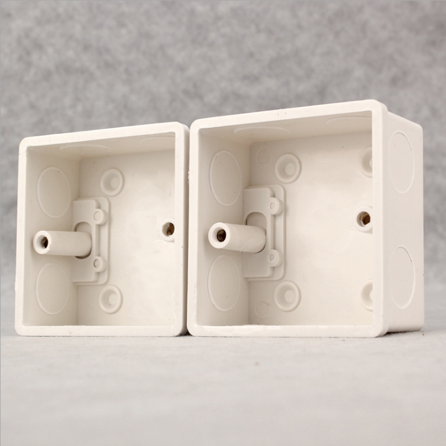 86X86 77X77 Square Wall Box Deep Case PVC Junction Box Wall Mount Cassette For Switch Socket Base Electrical Sockets Accessories