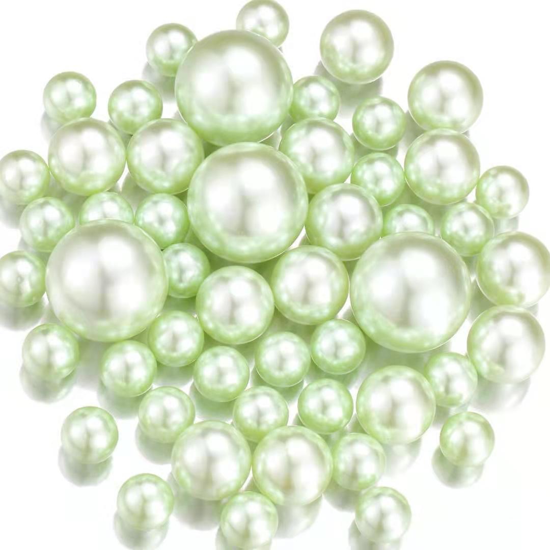 40 PCS Blue Floating Pearls Beads for Vases No Hole Highlight Pearl Bead Vase Fillers for Centerpieces, 30mm, 20mm, and 14mm: Lime