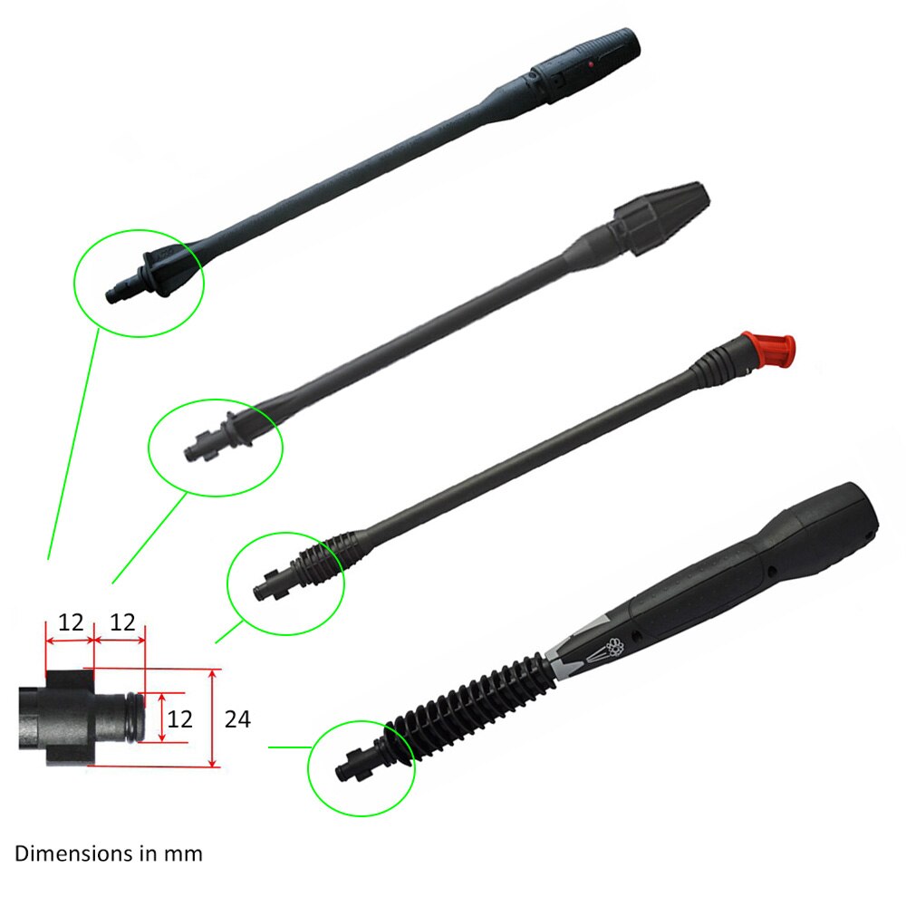 Car Washer Water Spray Wand Tip Rotating Lance Nozzle Jet Water Lance Nozzle Tip for Patriot Portland old Bosch Pressure Washer