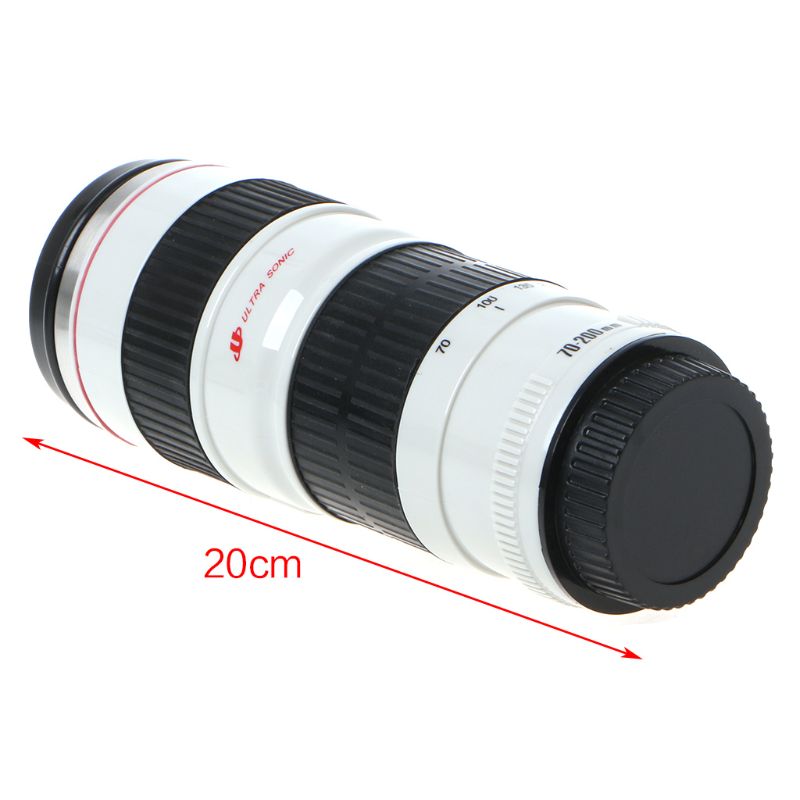 Portable Camera Lens Shaped Thermos EF 70-200mm Drink Mug Coffee Cup 400ML