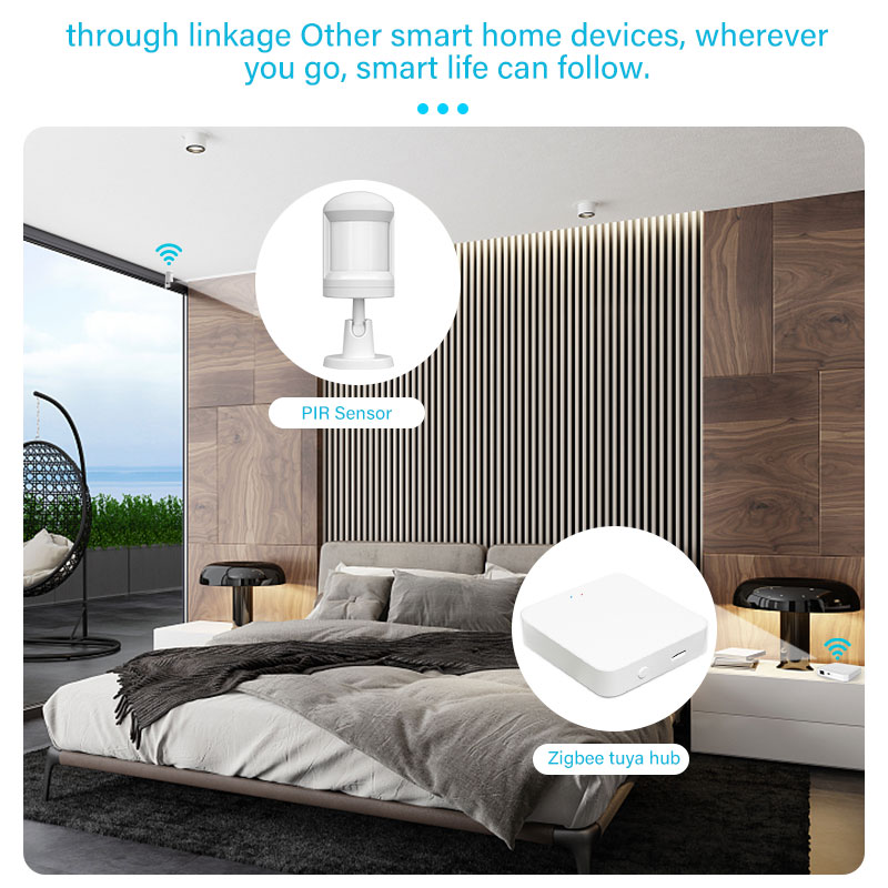 Human Body Sensor ZigBee Movement Foot Stand Motion Security Wireless Connection Light Intensity For Alexa Google Home Assistant