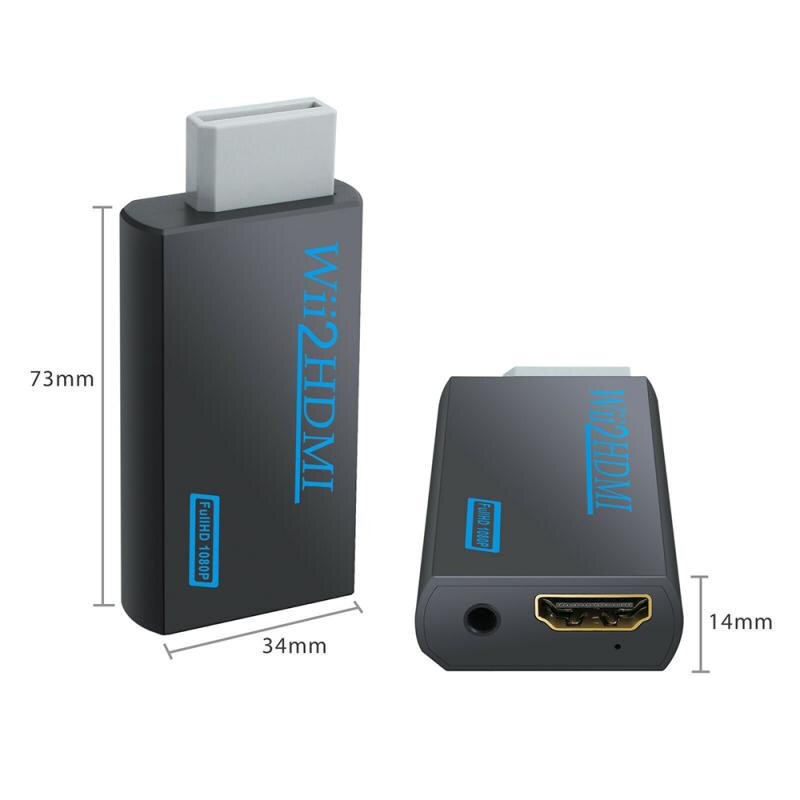 Wii To Adapter Wii To HDMI Converter Support Full HD 1080P 3.5mm Audio Wii2HDMI Cable Adapter For HDTV Wii Converter
