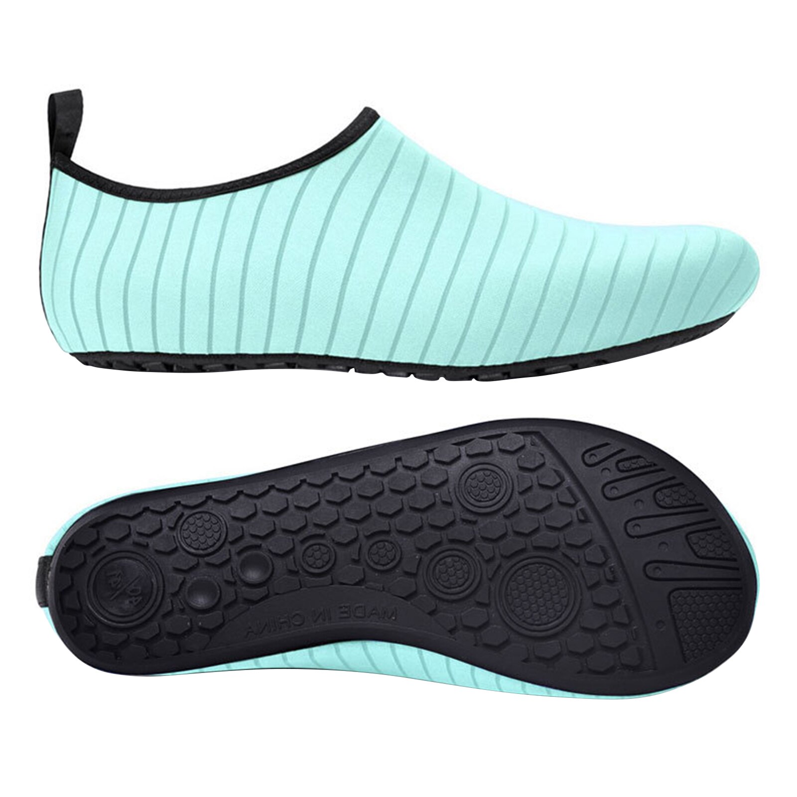 Womens and Mens Water Shoes Barefoot Quick-Dry Aqua Socks Slip-on for Outdoor Beach Swim Yoga Aqua Shoes: 42to43Green