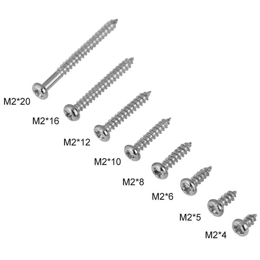screw thread repair thread repair kit 800pcs M2 Drive Pan Self-Tapping Screws Woodworking Fastener with Box