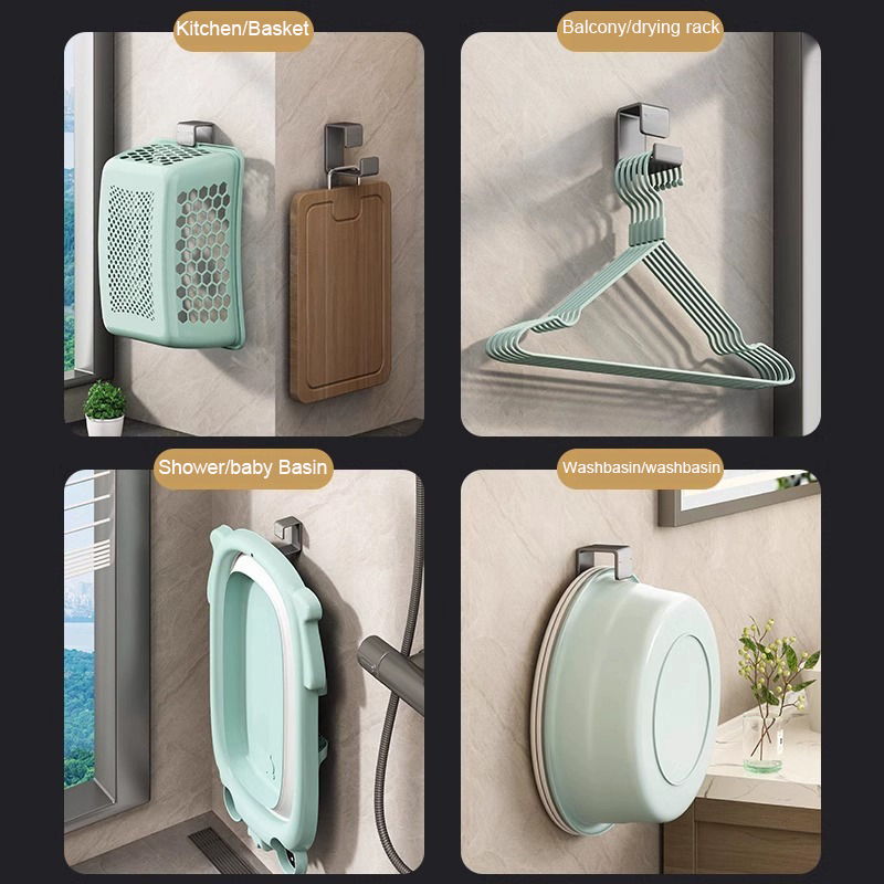 Gancho para lavabo, soporte para lavabo, gancho para estante para lavabo montado en la pared, accesorio para baño, soporte de cocina, secado de drenaje para el hogar