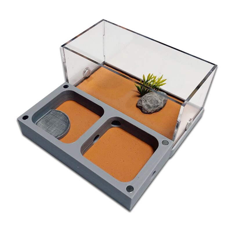 3D Acryl Ant Farm Ecological Flat Ant Nest with Feeding Area Concrete Ant House Pet Anthill Workshop Moisturizing Water Pool: G