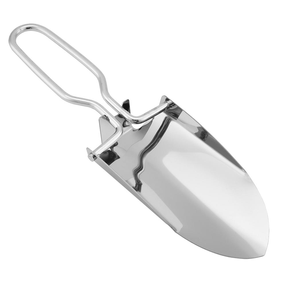 Pala tipo cuchara de jardín multifunción, herramienta de excavación, cultivo, jardinería y plantación al aire libre, herramientas de agricultura: Plata