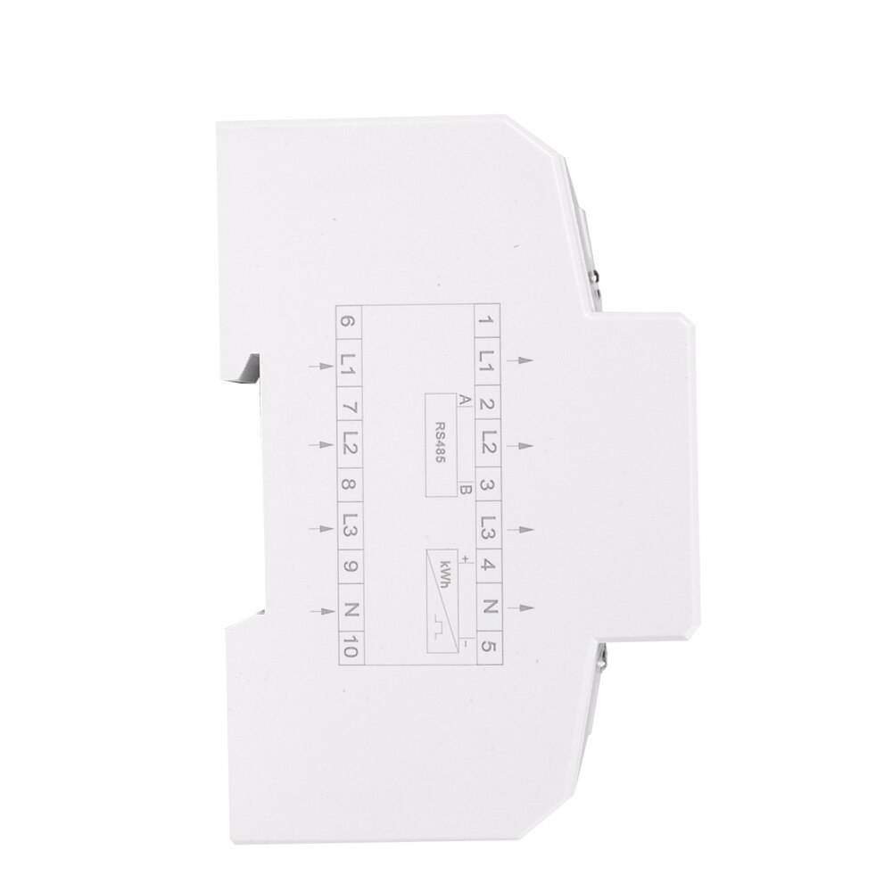 Three Phase 380V 100A RS485 Modbus Rtu Power Consumption Meter DIN Rail LCD Digital KWH Voltage Current Meter with Pulse Output