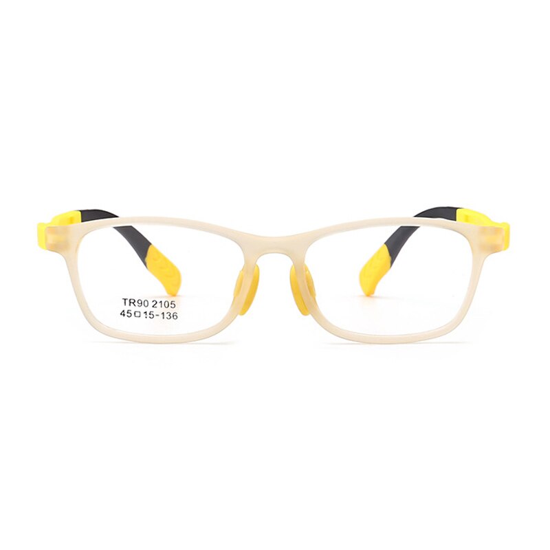 Glasses for Kids Boys Girls TR90 Square Flexible Frame Anti-Eyestrain Anti-Glare Age 4-10 LL@17