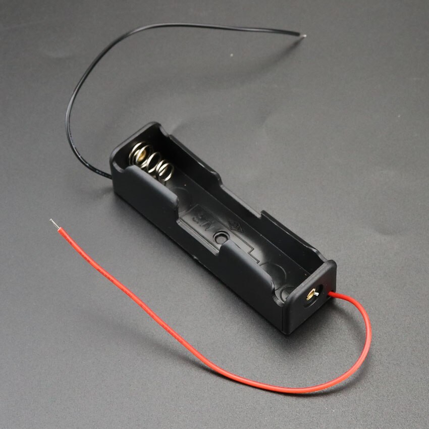 1x2x3x4x18650 boîtier de stockage de batterie 1 - 4 fente façon bricolage Batteries Clip de fixation conteneur compartiment de batterie avec fil de plomb: 1 slot