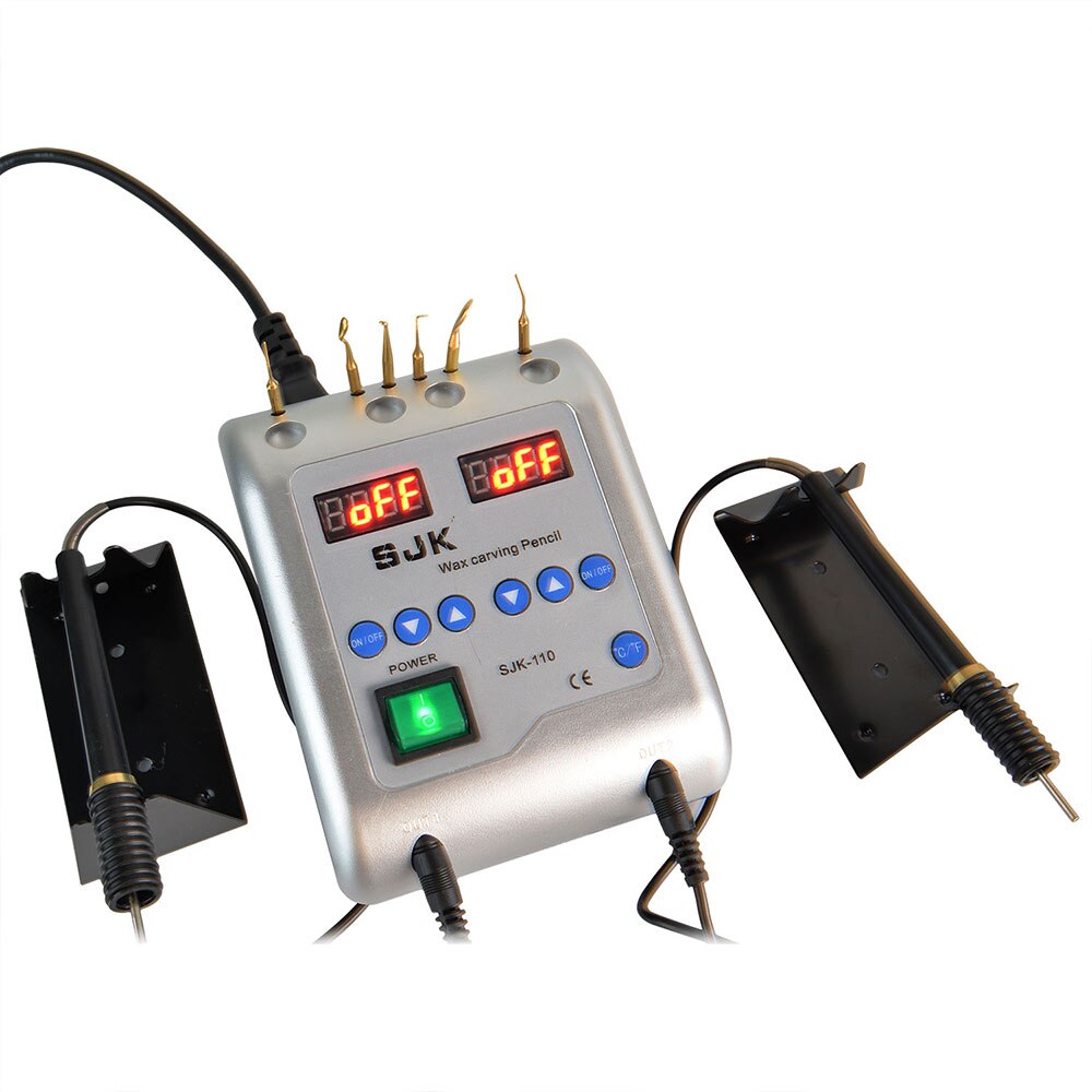 Cuchillo eléctrico para tallar cera, herramienta Dental para tallar, contiene 6 puntas de cera y 2 bolígrafos