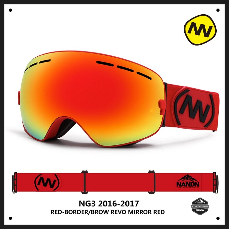 Nandn Sport Professionelle Skibrille Brillen Anti-Nebel UV400 Ski Brille Punkte Maske Skifahren Snowboard Männer Frauen Schnee Goggle: 8