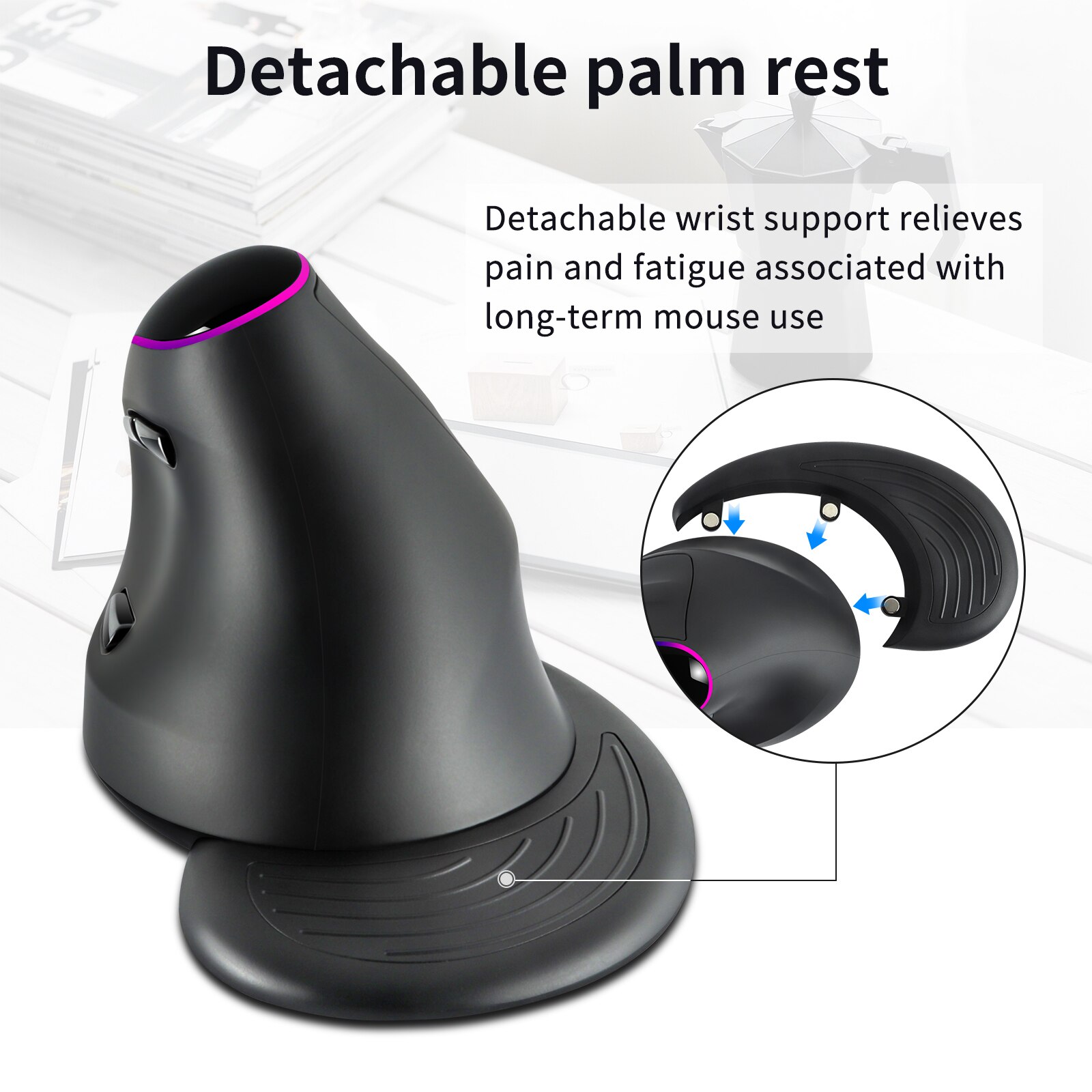 RGB Vertical Mouse Optical Charging Wireless Mice with Backlight Adjustable DPI Ergonomic Gaming Mouse USB Mause For Laptop PC