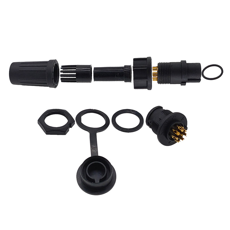 Waterproof connector plastic plug socket IP67 PY07 Z108 butt connector 2pin 3pin 4pin 5pin 6pin 7pin 8pins