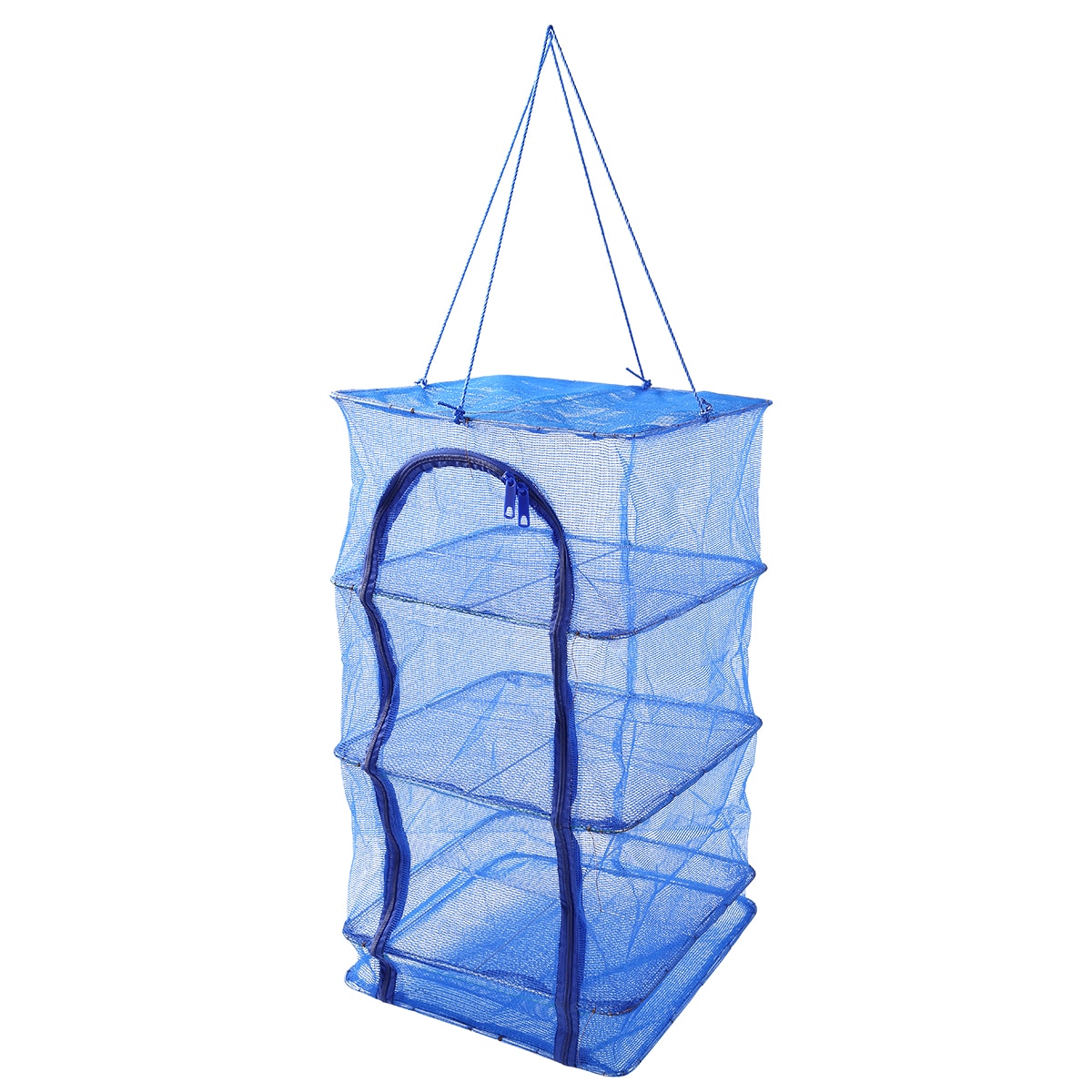 4 Layers Foldable Hanging Net Durable Nylon Steel Wires Drying Mesh Rack Large Capacity Fish Vegetable Dryer Hanger Drying Tools