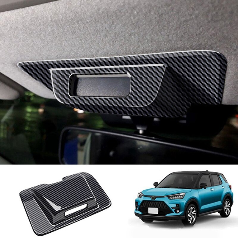 Cinto de segurança do carro painel inspeção capa quadro do painel inspeção cinto de segurança capa para toyota raize 2020 2021: Carbon Fiber