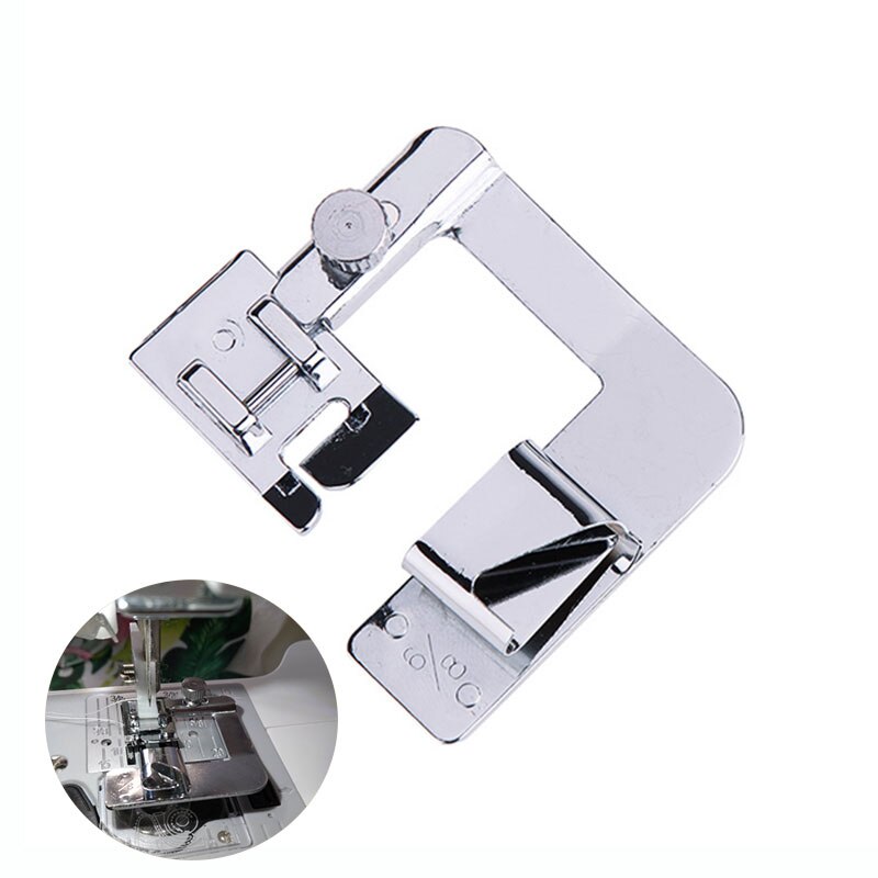 Mini Draagbare Handheld Naaimachine Huishoudelijke Naaien Handwerken Cordless Kleding Doek Stof Hand Handleiding Naaimachine: presser foot 19MM