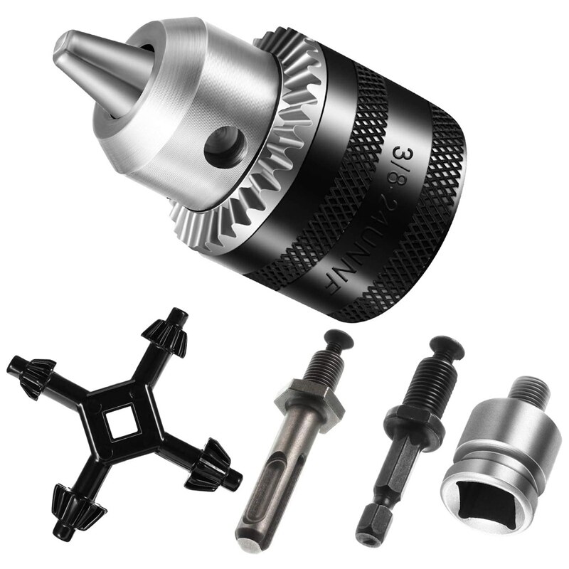 Drill Chucks Set 1.5-10mm Drill Chuck Adapter Tool Quick Change Adapter Electric Hammer Accessories