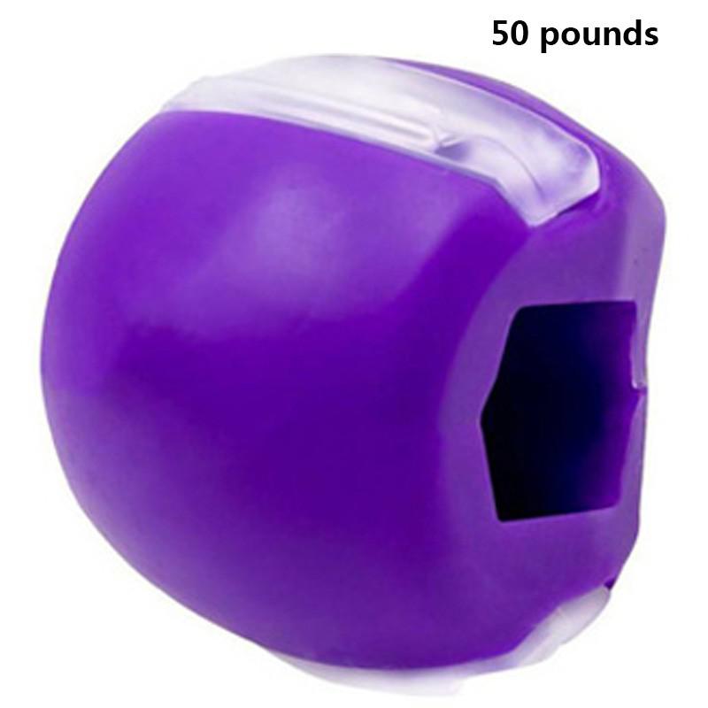 Fitness Face Masseter Men Women Muscle Jawline Exerciser Face Lifting Jaw Trainer Ball Face Toning Muscle Training Fitness Ball: Purple      50pounds