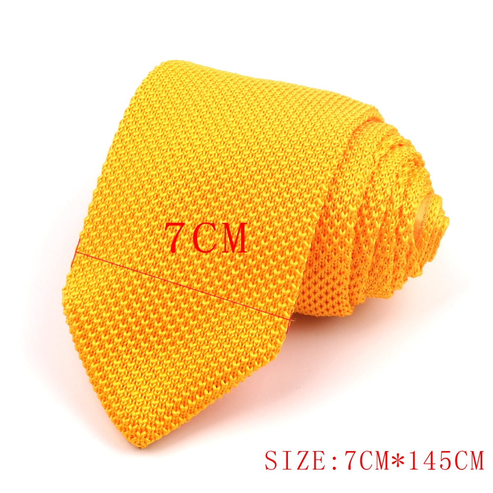 Corbatas de punto rojas para hombres, corbata de cuello para boda, negocios, corbatas de punto casuales, Trajes clásicos, corbatas de cuello de Color caramelo