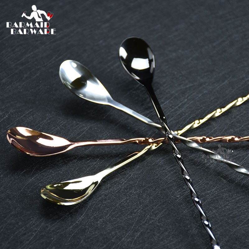 Stainless Steel Cocktail Bar Spoon Hoffman Drink Mixer Bar Stirring Mixing Spoon Stirrer