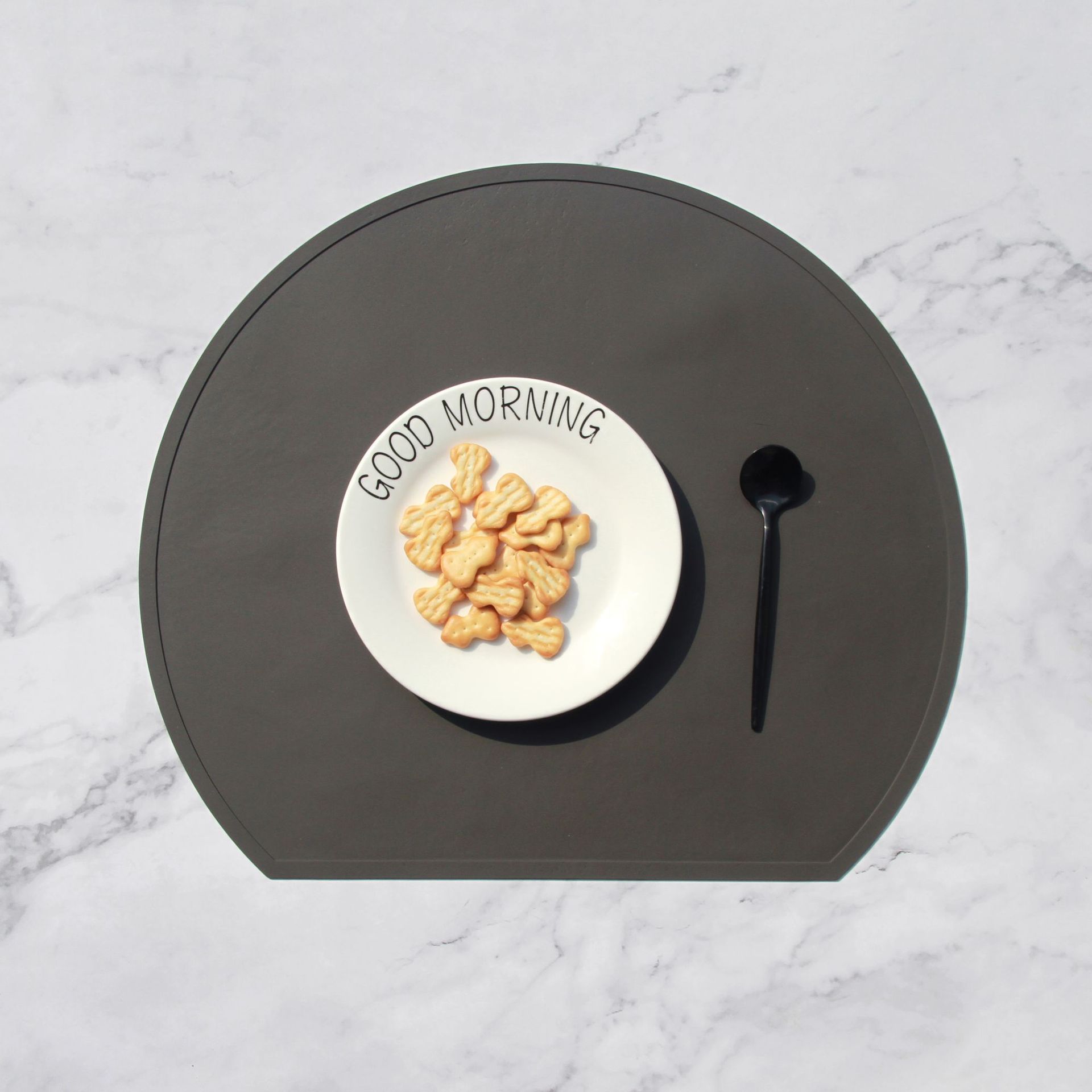 Food Grade Silicone Placemats for Dining Coaster Table Runner Place Mat Tableware Pad In Kitchen Accessories Cup Wine: Black