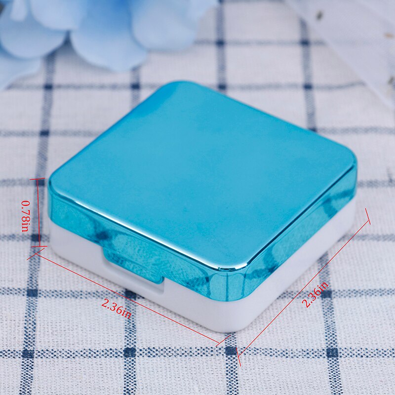 Preciosa caja de Kit de viaje para mujer, estuche para lentillas de colores, Estuche para gafas de contacto de colores con espejo, contenedor para lentes de contacto de ojos