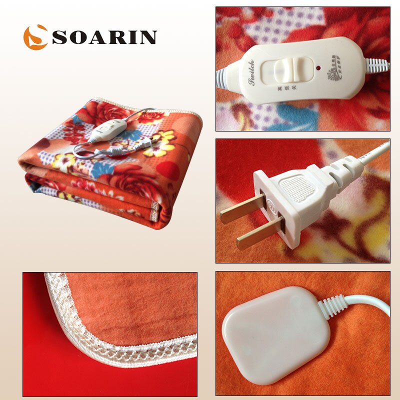 SOARIN Electric Blanket 150x70cm Manta Electrica Plush Electric Blanket