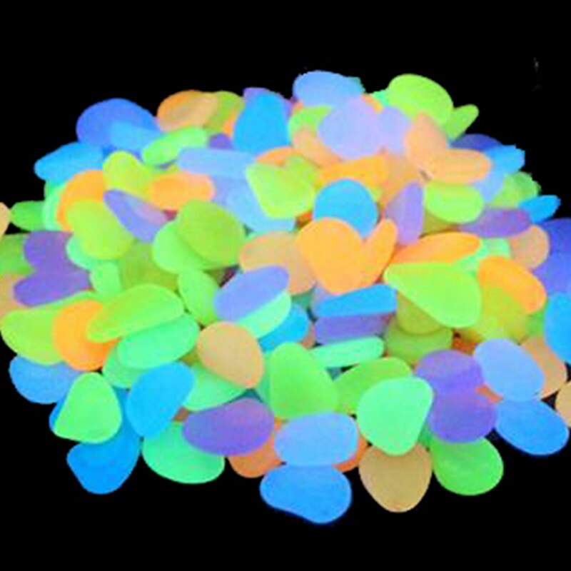 50Pcs Glow Stones Glow in the Dark Garden Pebbles Rocks for Walkways Garden Path Patio Lawn Garden Yard Decor Luminous stones