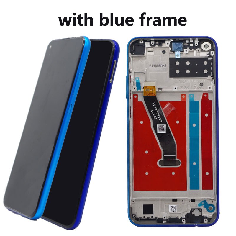 6.39" Original Display For Huawei P40 lite E LCD Display Y7p Touch Screen + Frame Assembly For Huawei P40 lite E Display: with blue frame