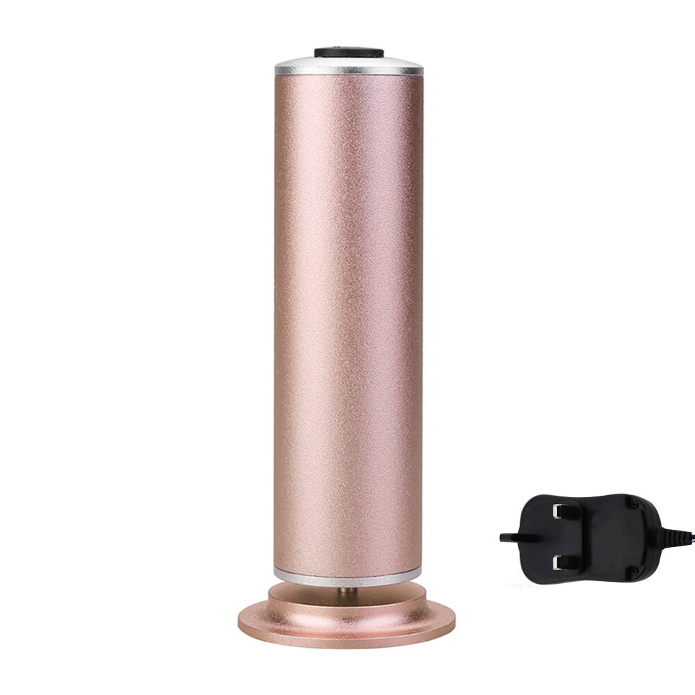 Electric Foot Grinder Heel File Grinding Exfoliator Pedicure Machine Dead Skin Callus Remover Feet Care Tools: UK Plug Gold