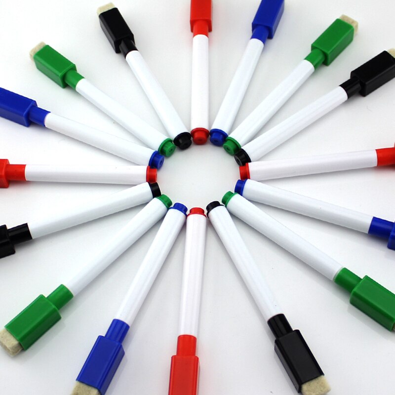 50 stks vier kleuren Whiteboard pen met een sterke magnetische pen uitwisbare whiteboard pen