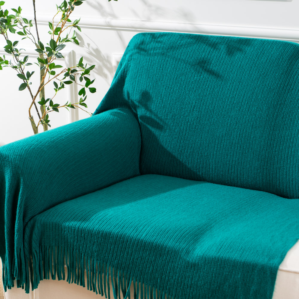 DIMI 100% Acrylic Knitted Blanket Thicken Warm Super Soft Throws Blanket Decorative Bed Blanket For Sofa Perfect