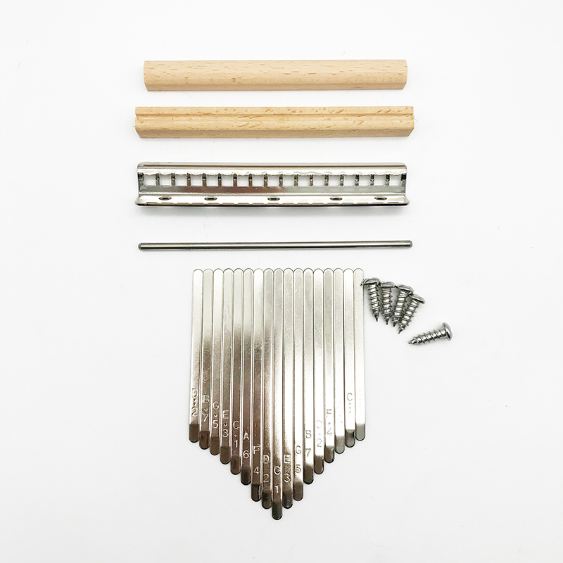 DIY 8 17 21 tonos Kalimba accesorios llaves paletas pulgar Piano puente piezas de repuesto instrumentos musicales caseros kalimba: Blanco