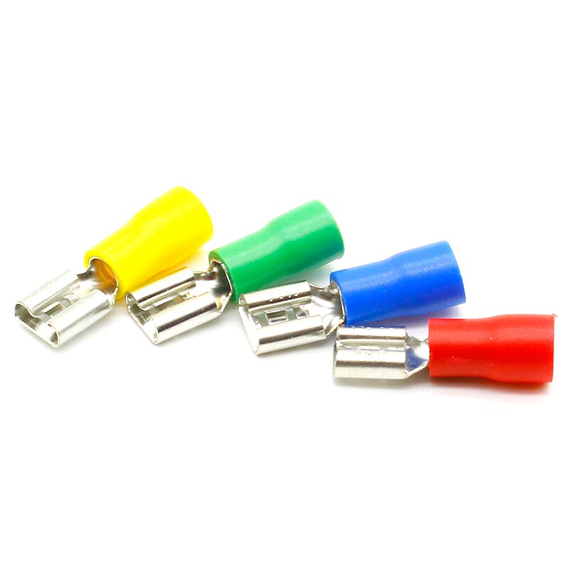 FDD5.5-250 Female Insulated Electrical Crimp Terminal for 12-10 AWG Connectors Cable Wire Connector 100PCS/Pack FDD5.5-250 FDD
