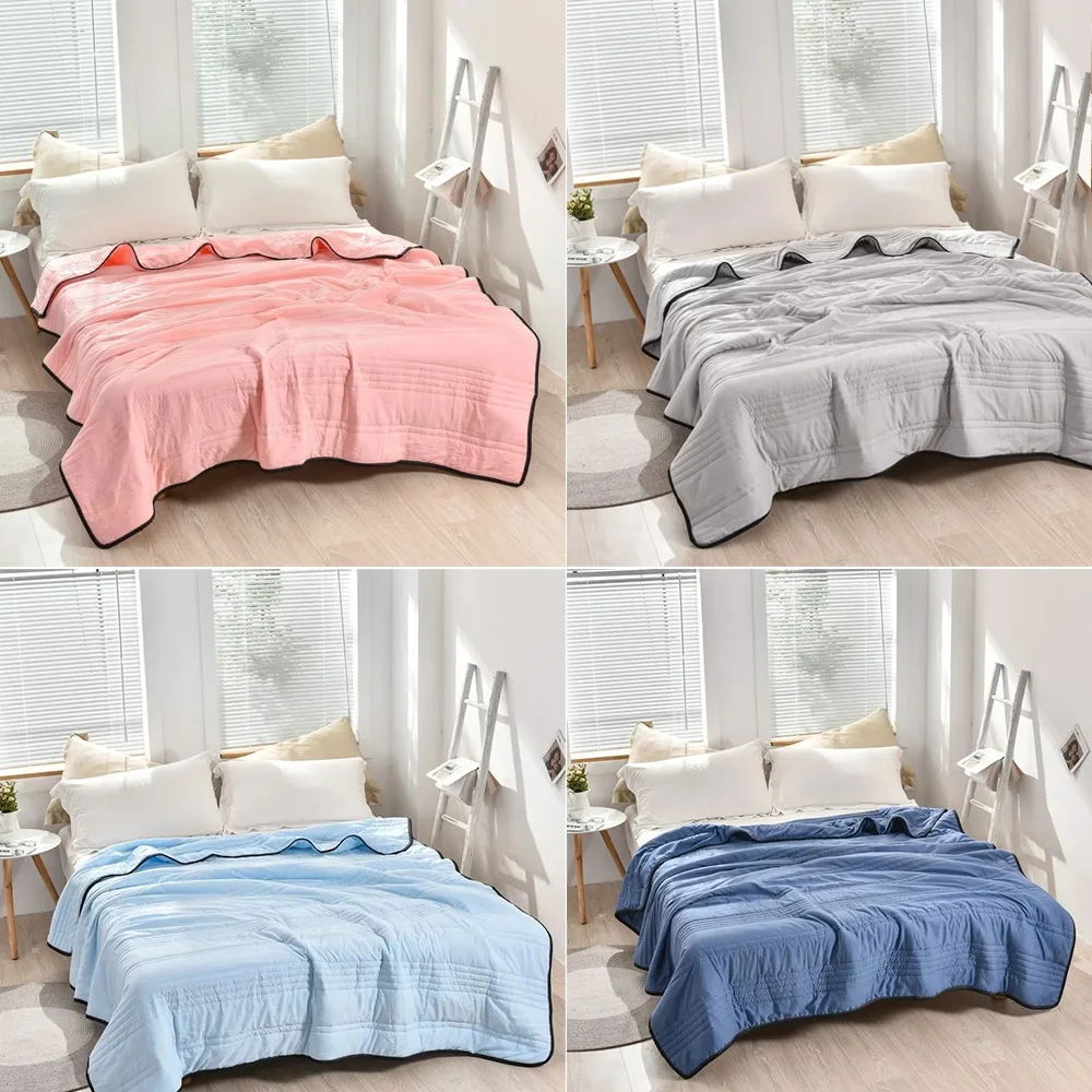 1pc sommerdyner tynt vattpledd ensfarget Brann årstidsdyne sengetøy dynetrekk dobbeltseng dyne 100/150/180/200cm