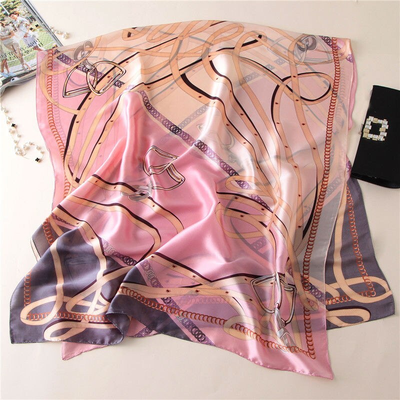 Høst 100%  silkeskjerf dame luksusmerke belter sjal og omslag foulard femme bandana mujer pluss størrelse 180cm: F61 f 2