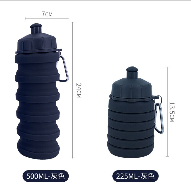 500ml Fahrrad Faltbare Wasser Flasche Dicht Radfahren Wasser Trinken Flasche Kreative Teleskop Tragbare Outdoor Drink Flasche: GY