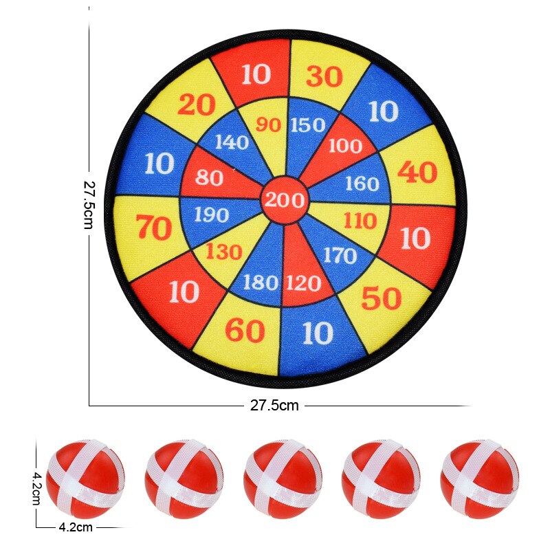 Cartone animato a doppia faccia DartBoard lanciare palline appiccicose Sport al coperto giocattolo famiglia gioco interattivo dardo regalo di natale per bambini: 5