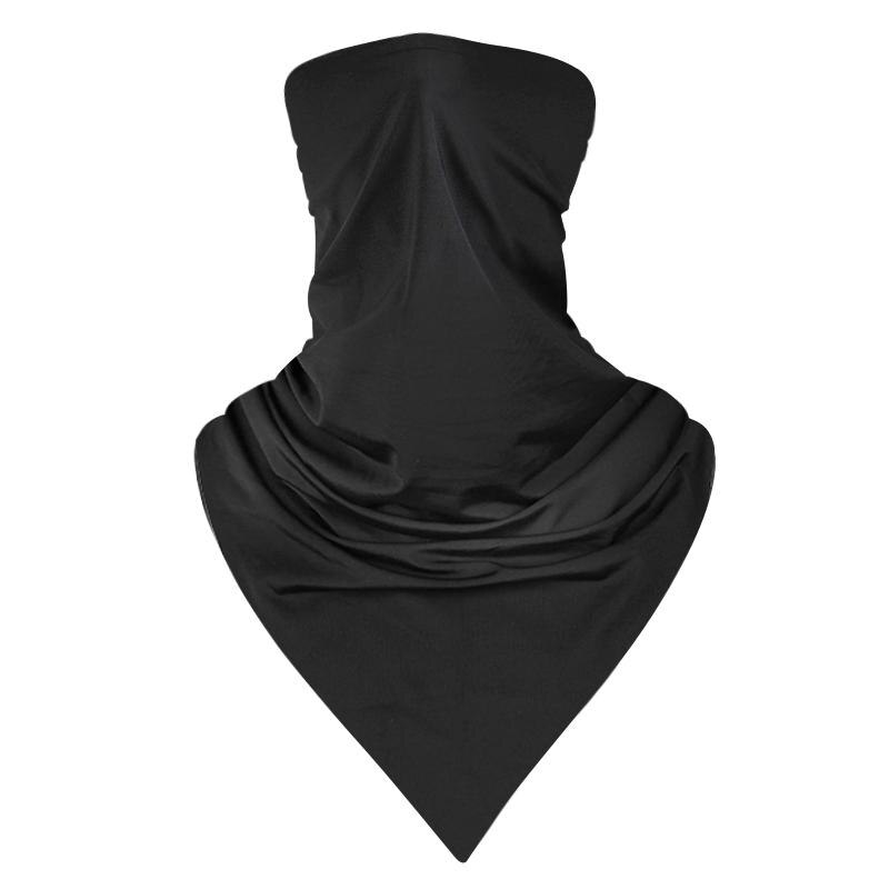 Summer Cycling Headwear Anti-sweat Breathable Cycling Caps Running Bicycle Bandana Sports Scarf Face Mask For Men Women: Black