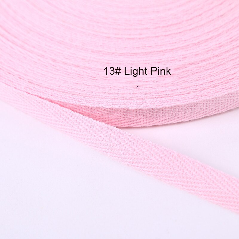 50 Yards/Roll 20mm Cotton Ribbon Herringbone Twill Bias Binding Tape For Bag Clothing Strap Handmade Garment Sewing 37 Colors: 13 light pink 20mm