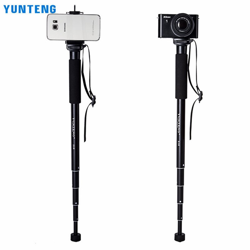 YUNTENG 218 Monopod Selfie Stick Stand Mountaineering Bracket for SLR Mirrorless Camera Mobile Phone Outdoor Travel Accessories