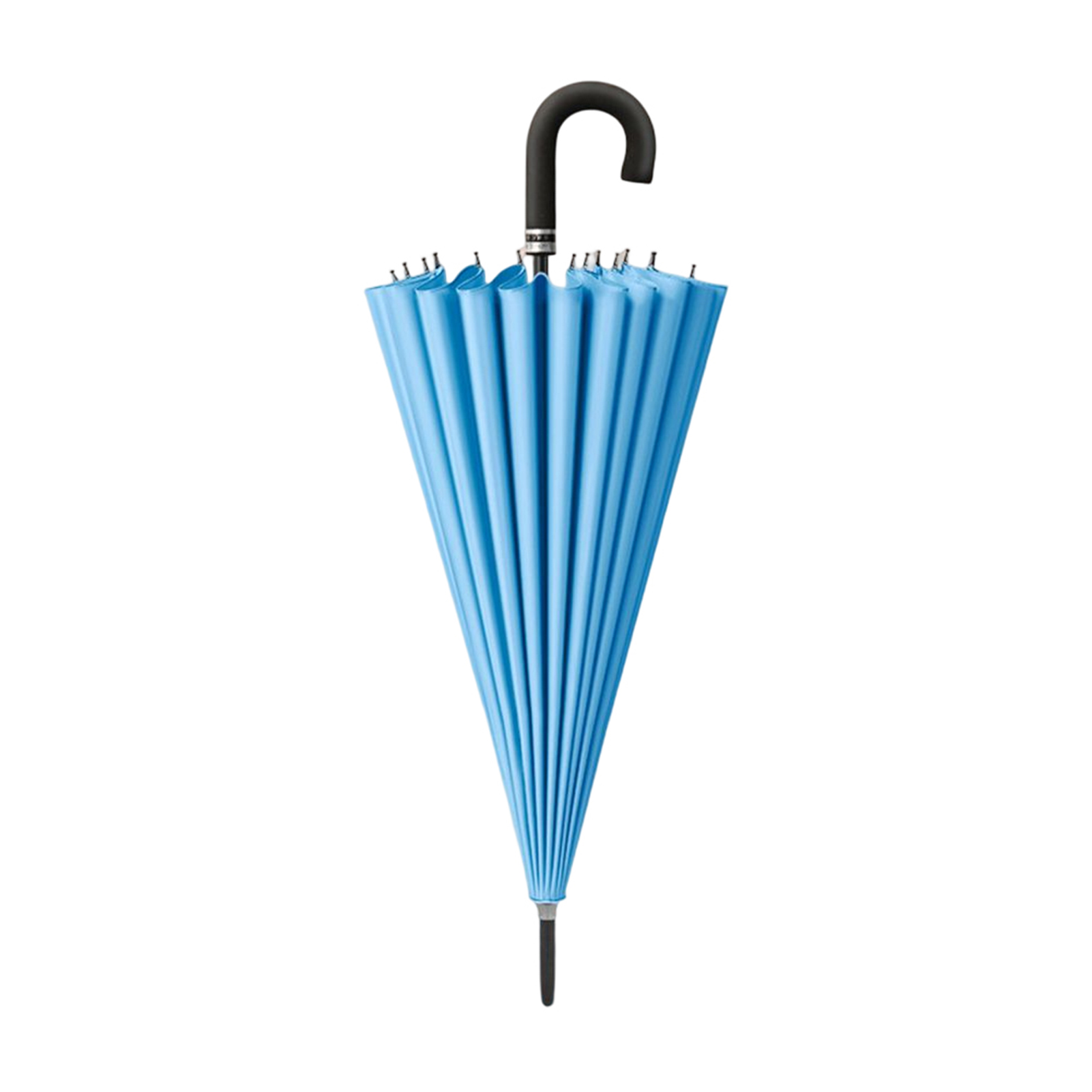 Paraguas Blooming In Water Paraguas grande con mango en forma de J de 24 pulgadas de estilo fresco Paraguas de golf con protección UV Paraguas de lluvia para todas las estaciones: Azul