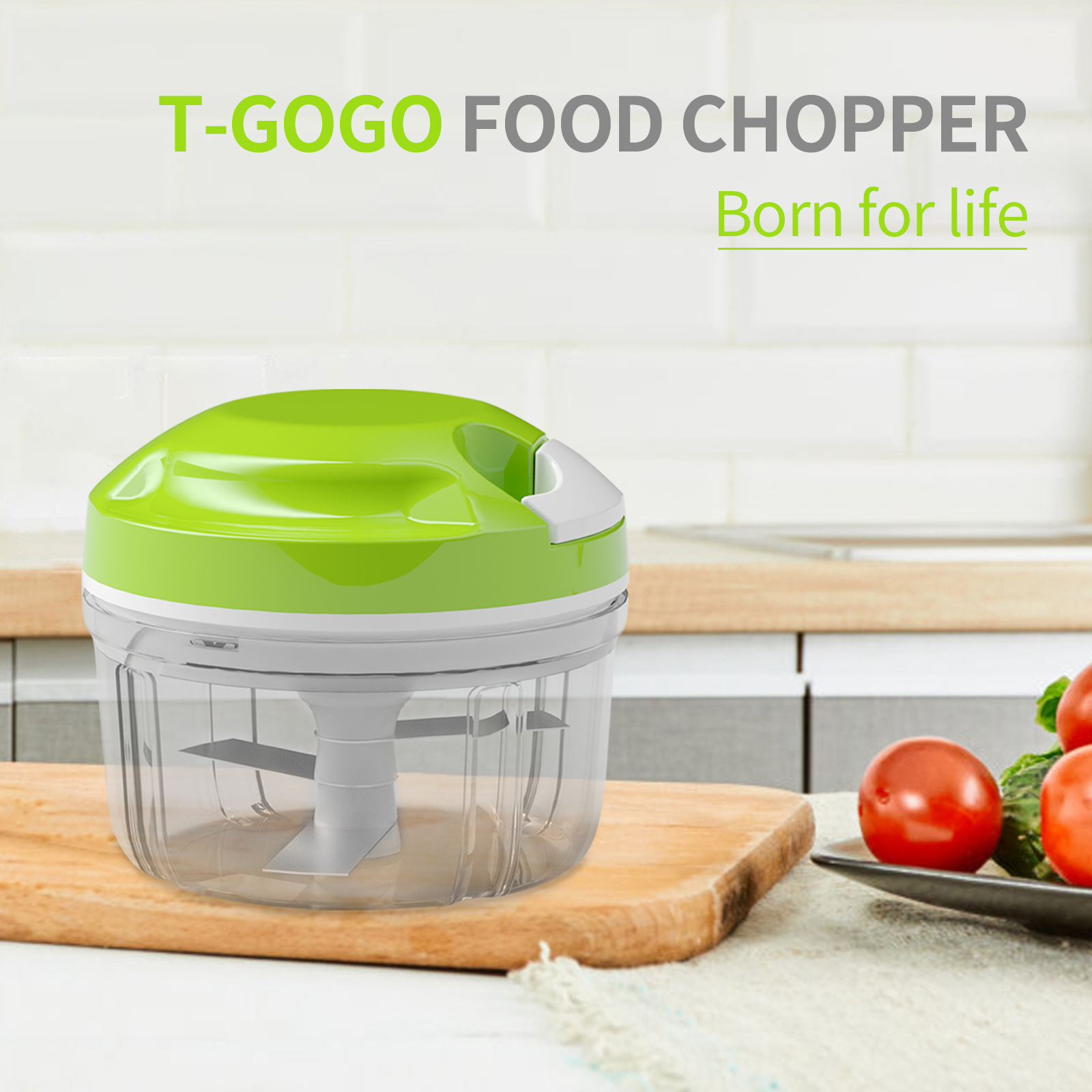 300ML Hand Blender Manual Meat Grinder Hand-power Food Chopper Mincer Mixer Blender to Chop Meat Fruit Vegetable Nuts Shredders