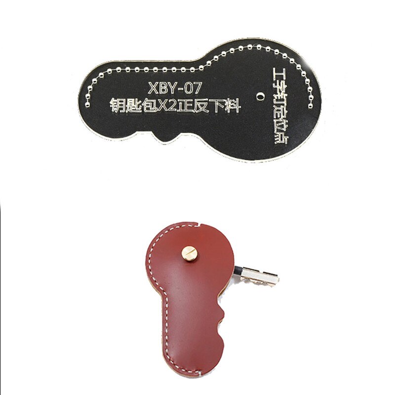 Lychee Life DIY key Sewing Pattern Acrylic Key Bag Stencil Template DIY Handmade Leather Crafts Supplies: 2
