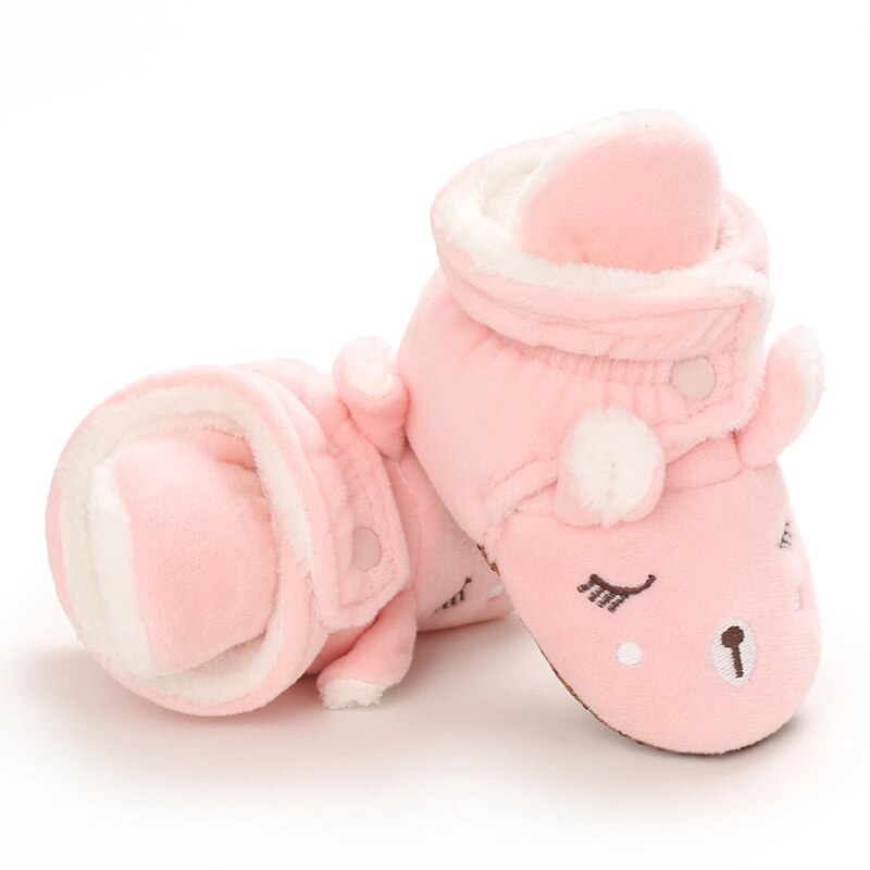 Enfants hiver bébé fille chaussures bout rond bottes pour garçon coton enfant en bas âge fille neige cheville Slip-on bébé rembourré enfants bottes