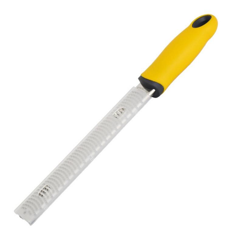Multifunzione in Acciaio Inox Zester Formaggio Al Cioccolato Limone Grattugia Microplane Raspa Frutta Zester Buon Assistente Della Cucina Accessori: giallo