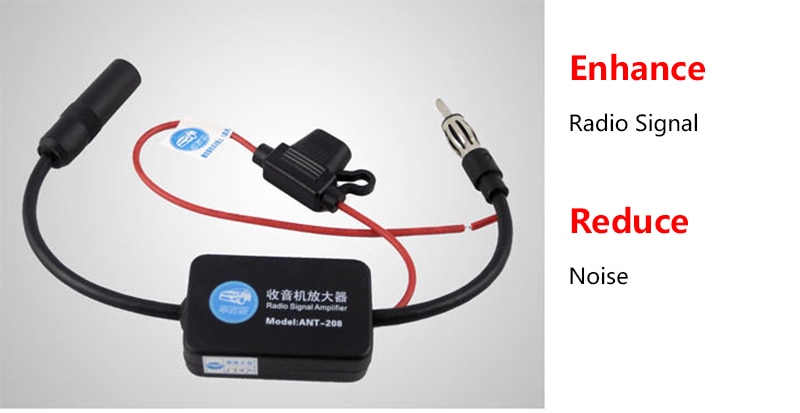 Car Radio/Car DVD GPS Player Antenna Signal Amp Amplifier Booster Radio Fits for All cars with Circular interface